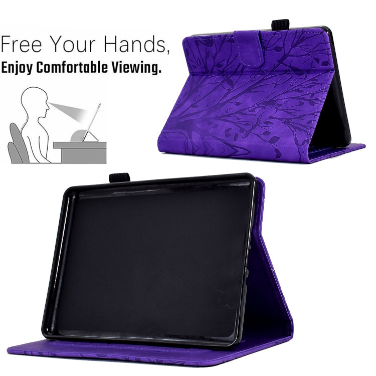 For Amazon Kindle Paperwhite 12th 2024 Fortune Tree Pressure Flower Smart Leather Tablet Case