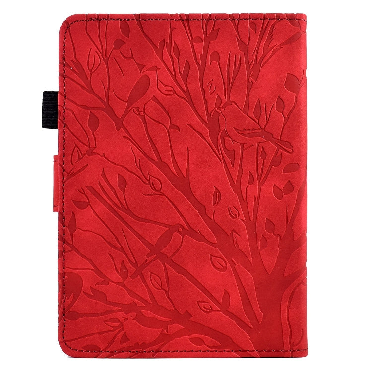 For Amazon Kindle Paperwhite 12th 2024 Fortune Tree Pressure Flower Smart Leather Tablet Case