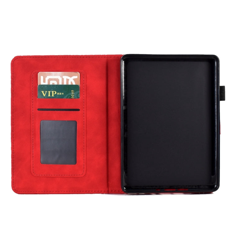 For Amazon Kindle Paperwhite 12th 2024 Fortune Tree Pressure Flower Smart Leather Tablet Case