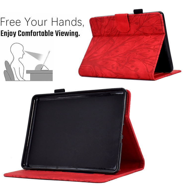 For Amazon Kindle Paperwhite 12th 2024 Fortune Tree Pressure Flower Smart Leather Tablet Case