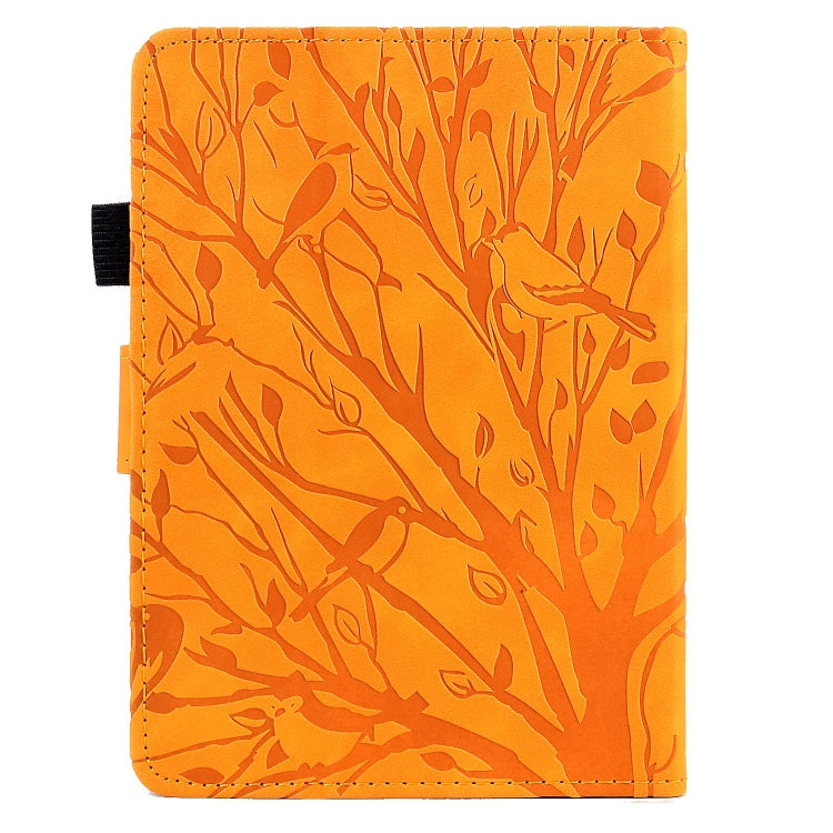 For Amazon Kindle Paperwhite 12th 2024 Fortune Tree Pressure Flower Smart Leather Tablet Case