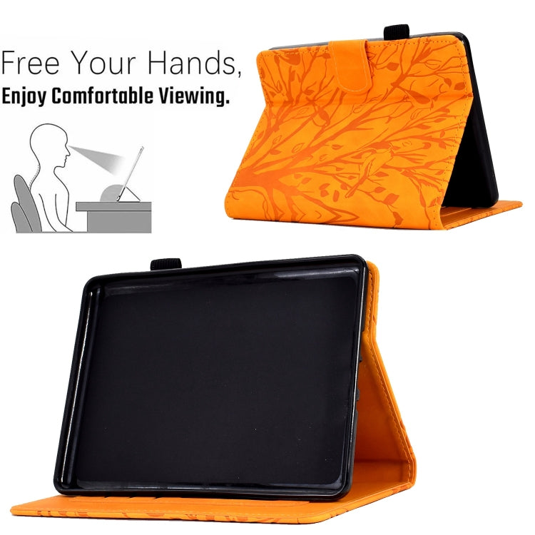 For Amazon Kindle Paperwhite 12th 2024 Fortune Tree Pressure Flower Smart Leather Tablet Case