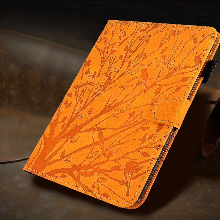 For Amazon Kindle Paperwhite 12th 2024 Fortune Tree Pressure Flower Smart Leather Tablet Case