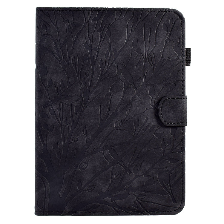 For Amazon Kindle Paperwhite 12th 2024 Fortune Tree Pressure Flower Smart Leather Tablet Case
