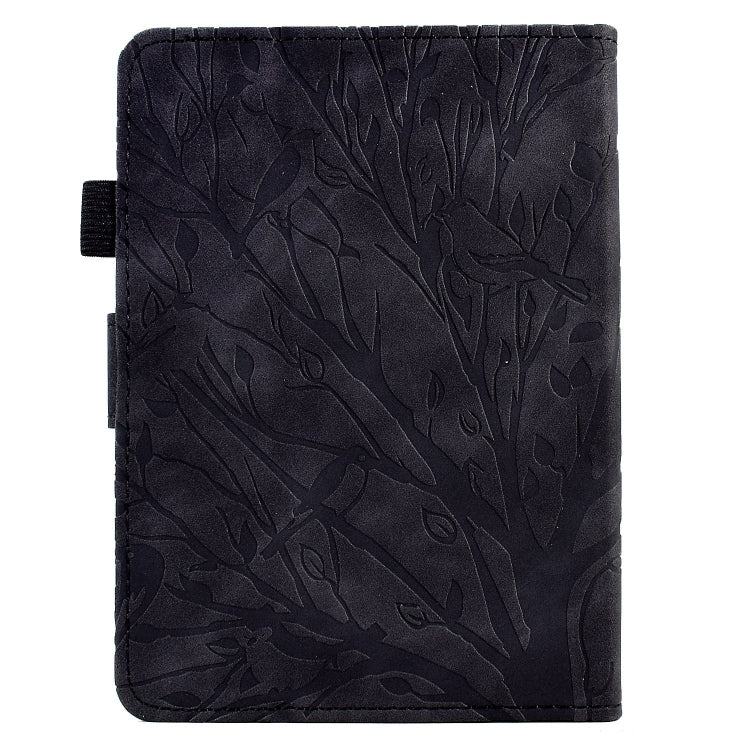 For Amazon Kindle Paperwhite 12th 2024 Fortune Tree Pressure Flower Smart Leather Tablet Case
