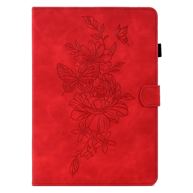 For Amazon Kindle Paperwhite 12th 2024 Peony Butterfly Embossed Leather Smart Tablet Case
