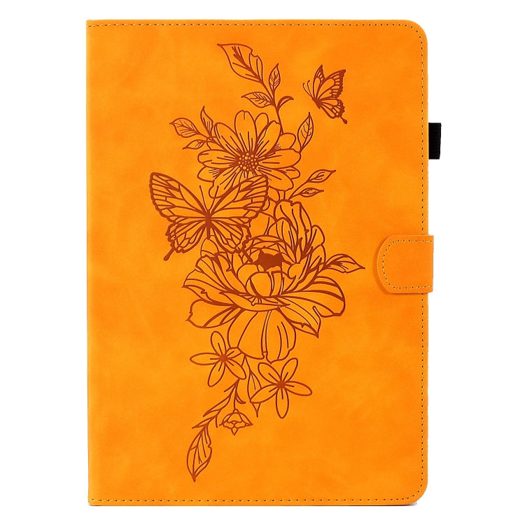For Amazon Kindle Paperwhite 12th 2024 Peony Butterfly Embossed Leather Smart Tablet Case