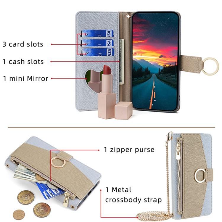 For Redmi Note 14 Pro 4G Crossbody Litchi Texture Leather Phone Case