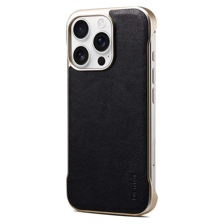 For iPhone 16 Pro Max Denior MagSafe Genuine Leather Calf Texture  Phone Case