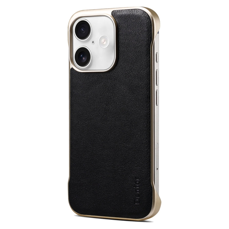 For iPhone 16 Denior MagSafe Genuine Leather Calf Texture  Phone Case