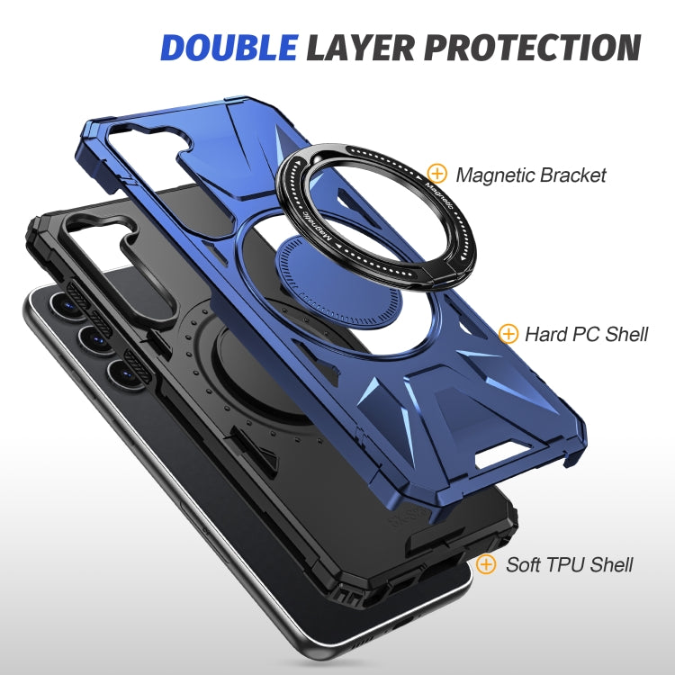 For Samsung Galaxy S25 5G MagSafe Magnetic Shockproof Phone Case with Ring Holder