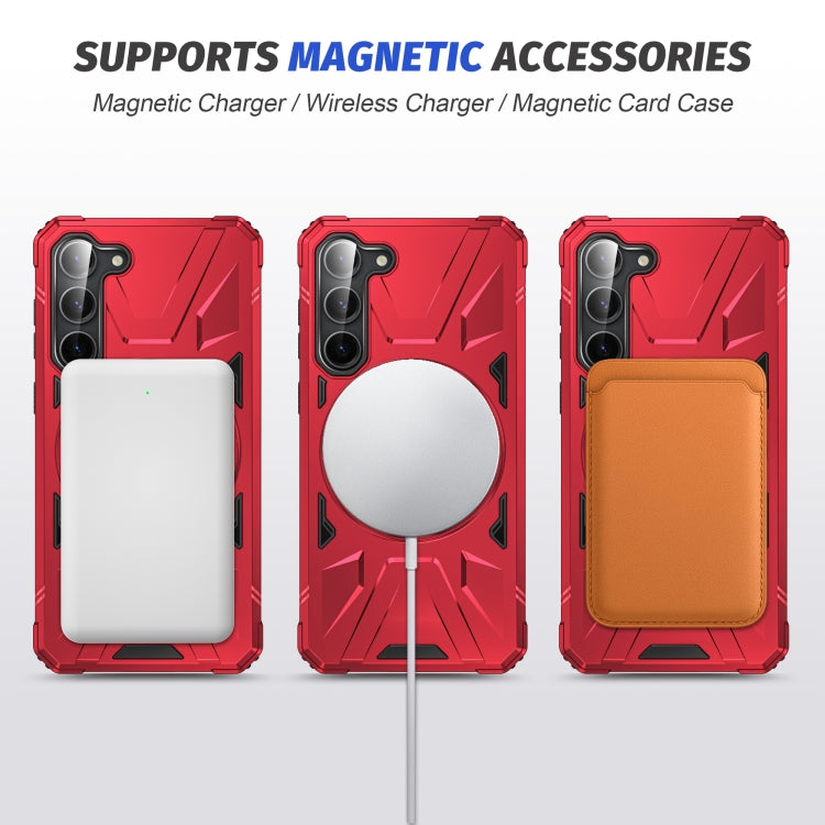For Samsung Galaxy S25 5G MagSafe Magnetic Shockproof Phone Case with Ring Holder