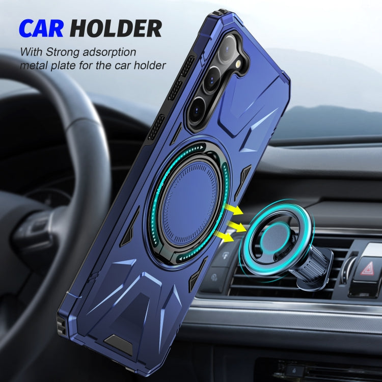 For Samsung Galaxy S25+ 5G MagSafe Magnetic Shockproof Phone Case with Ring Holder