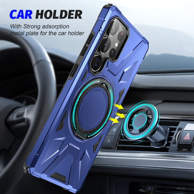 For Samsung Galaxy S25 Ultra 5G MagSafe Magnetic Shockproof Phone Case with Ring Holder