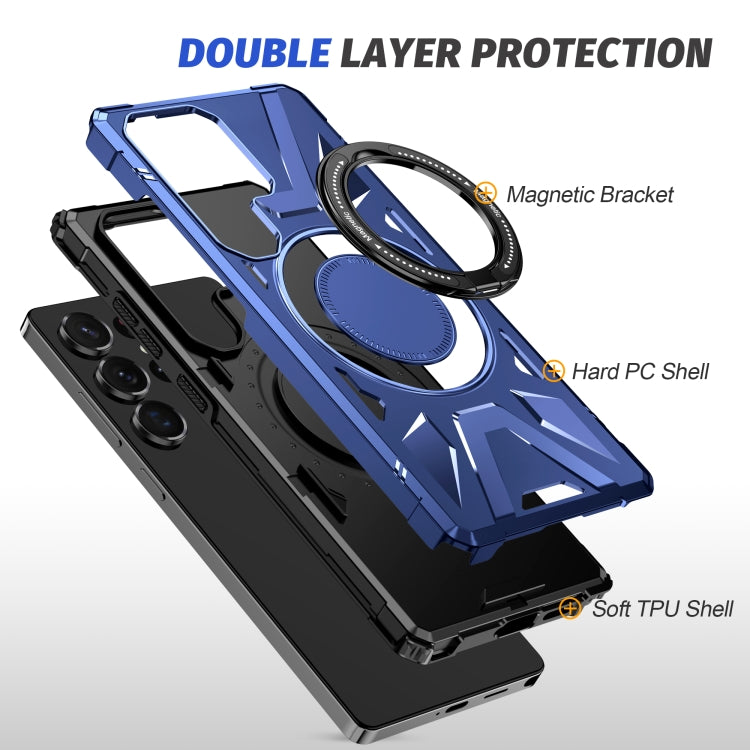 For Samsung Galaxy S25 Ultra 5G MagSafe Magnetic Shockproof Phone Case with Ring Holder