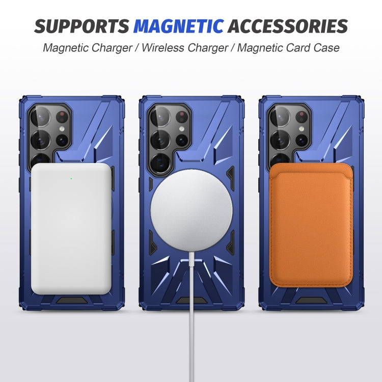 For Samsung Galaxy S25 Ultra 5G MagSafe Magnetic Shockproof Phone Case with Ring Holder