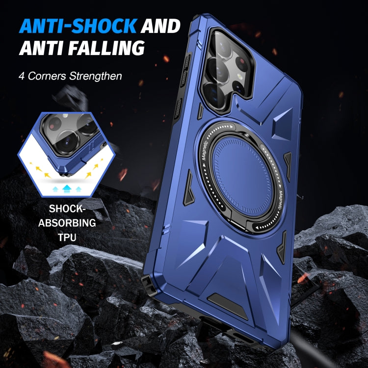 For Samsung Galaxy S25 Ultra 5G MagSafe Magnetic Shockproof Phone Case with Ring Holder