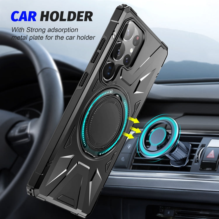 For Samsung Galaxy S25 Ultra 5G MagSafe Magnetic Shockproof Phone Case with Ring Holder