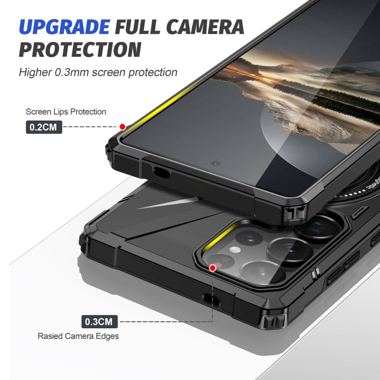 For Samsung Galaxy S25 Ultra 5G MagSafe Magnetic Shockproof Phone Case with Ring Holder