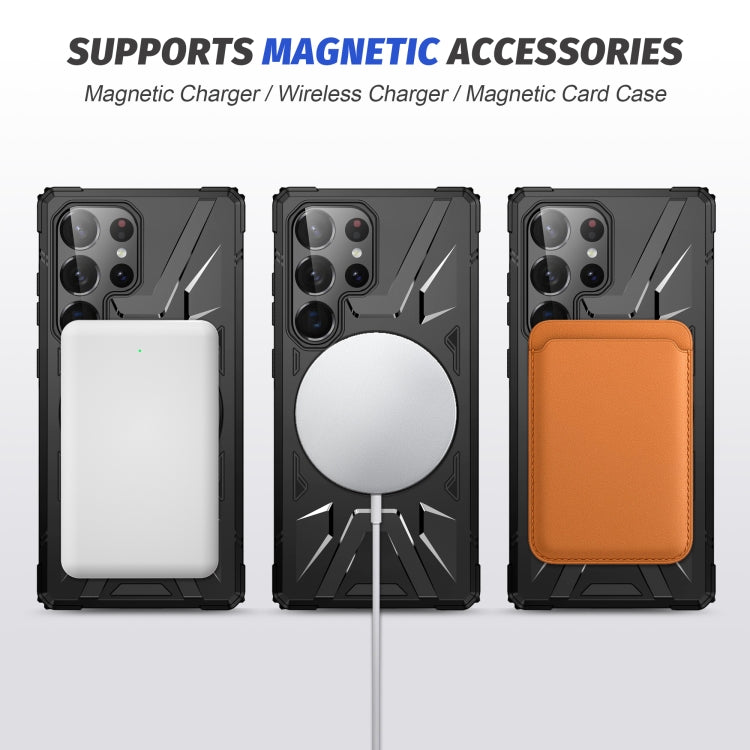 For Samsung Galaxy S25 Ultra 5G MagSafe Magnetic Shockproof Phone Case with Ring Holder