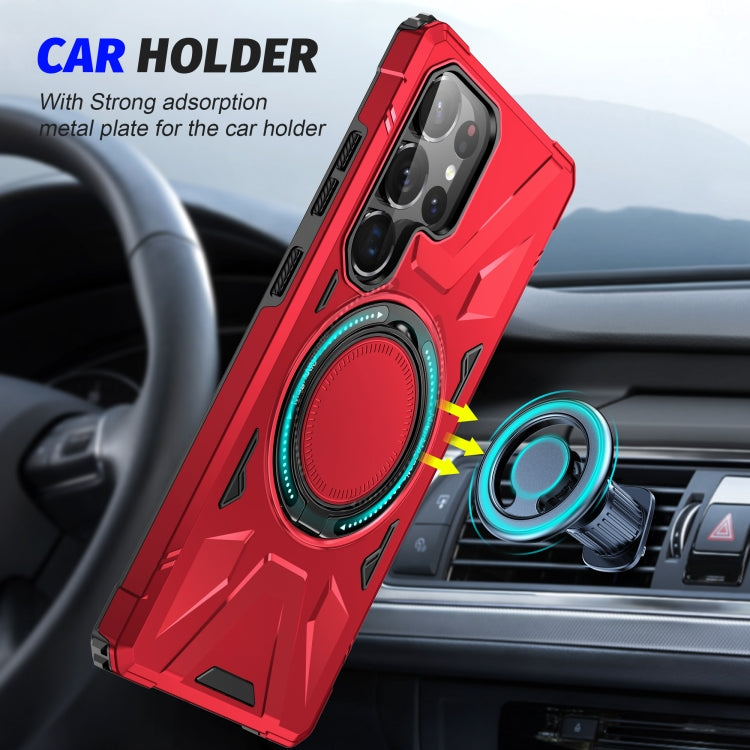 For Samsung Galaxy S25 Ultra 5G MagSafe Magnetic Shockproof Phone Case with Ring Holder