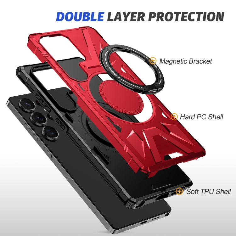 For Samsung Galaxy S25 Ultra 5G MagSafe Magnetic Shockproof Phone Case with Ring Holder