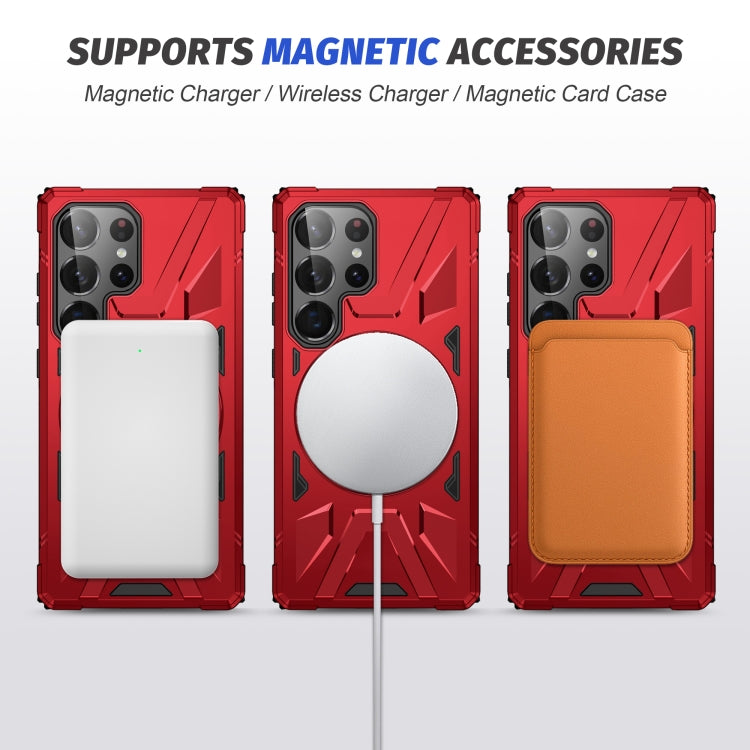 For Samsung Galaxy S25 Ultra 5G MagSafe Magnetic Shockproof Phone Case with Ring Holder