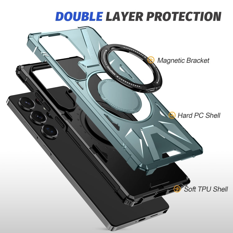 For Samsung Galaxy S25 Ultra 5G MagSafe Magnetic Shockproof Phone Case with Ring Holder