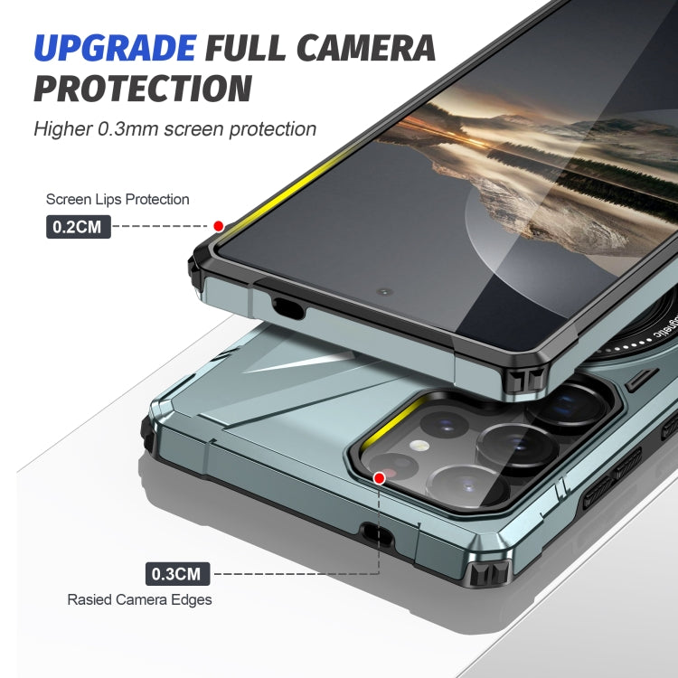 For Samsung Galaxy S25 Ultra 5G MagSafe Magnetic Shockproof Phone Case with Ring Holder