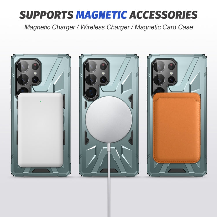 For Samsung Galaxy S25 Ultra 5G MagSafe Magnetic Shockproof Phone Case with Ring Holder