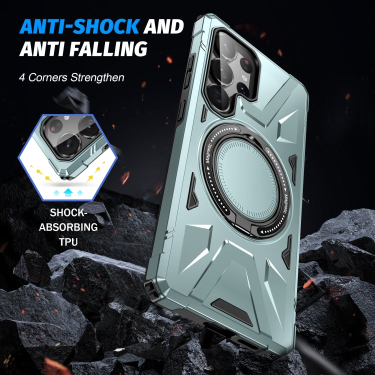 For Samsung Galaxy S25 Ultra 5G MagSafe Magnetic Shockproof Phone Case with Ring Holder