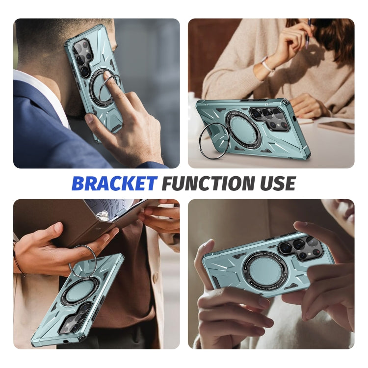For Samsung Galaxy S25 Ultra 5G MagSafe Magnetic Shockproof Phone Case with Ring Holder