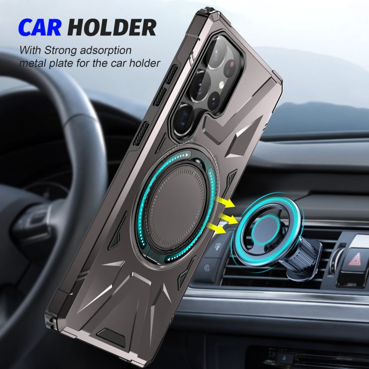 For Samsung Galaxy S25 Ultra 5G MagSafe Magnetic Shockproof Phone Case with Ring Holder