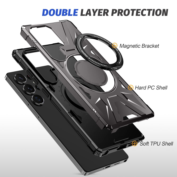For Samsung Galaxy S25 Ultra 5G MagSafe Magnetic Shockproof Phone Case with Ring Holder