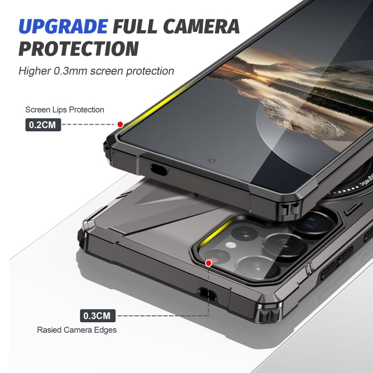 For Samsung Galaxy S25 Ultra 5G MagSafe Magnetic Shockproof Phone Case with Ring Holder