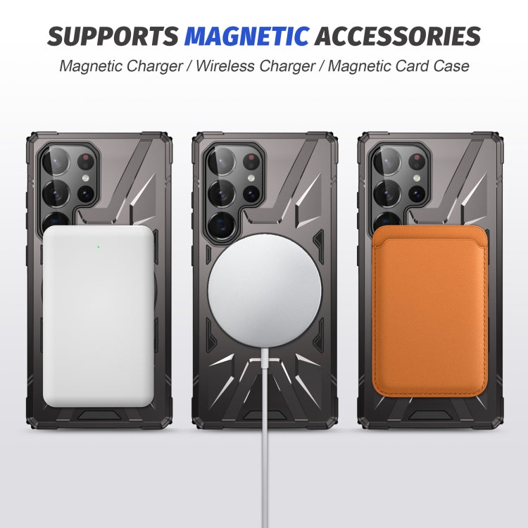 For Samsung Galaxy S25 Ultra 5G MagSafe Magnetic Shockproof Phone Case with Ring Holder