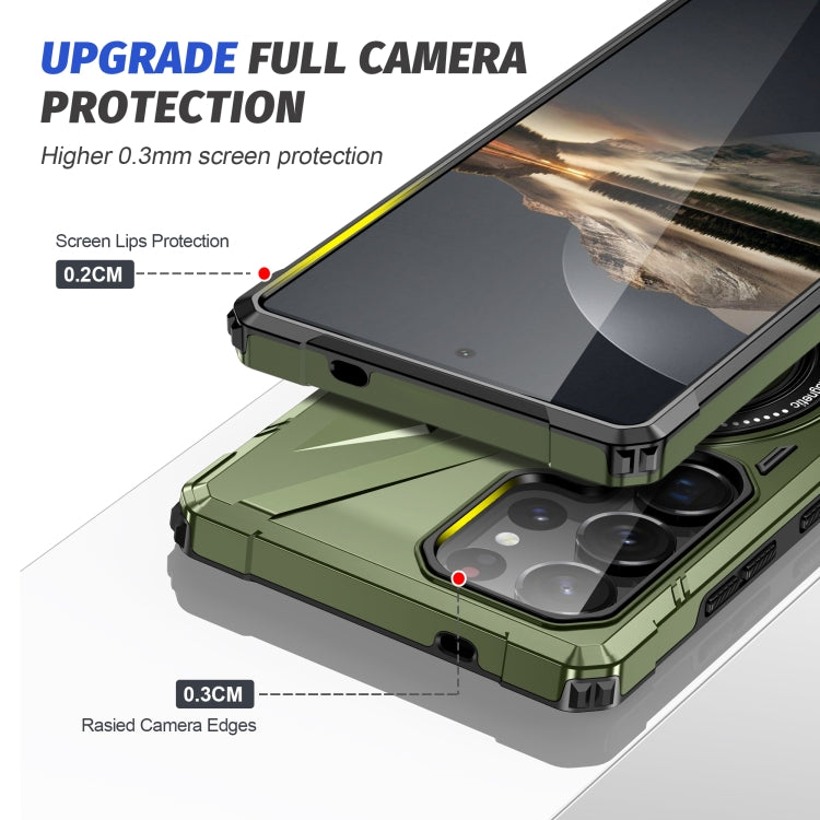 For Samsung Galaxy S25 Ultra 5G MagSafe Magnetic Shockproof Phone Case with Ring Holder
