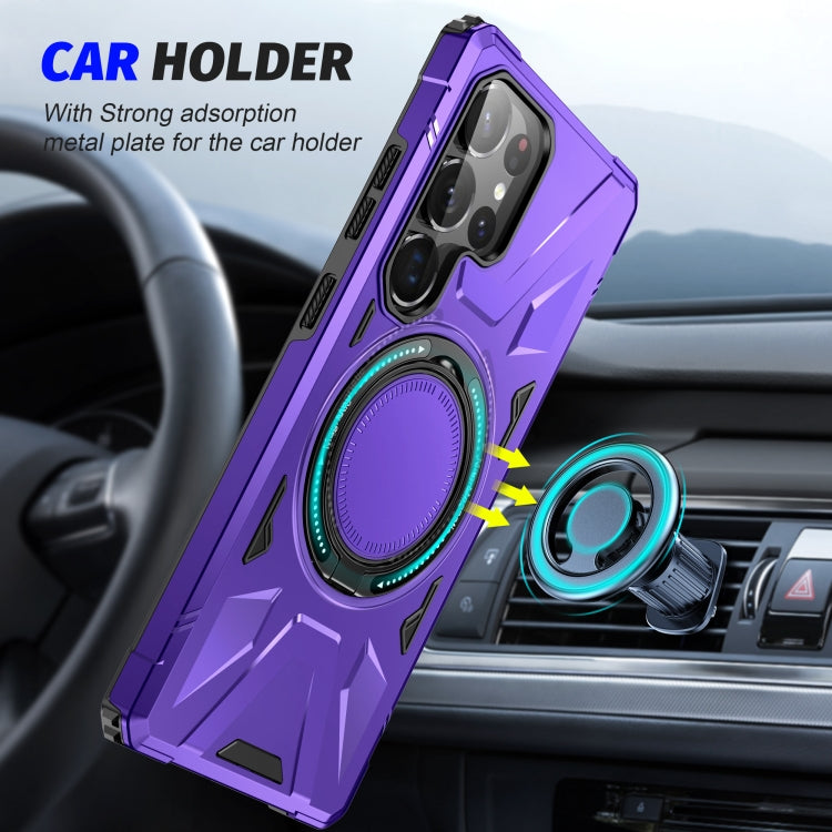 For Samsung Galaxy S25 Ultra 5G MagSafe Magnetic Shockproof Phone Case with Ring Holder