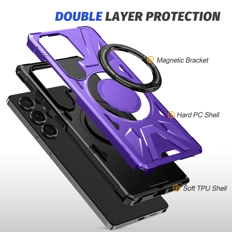 For Samsung Galaxy S25 Ultra 5G MagSafe Magnetic Shockproof Phone Case with Ring Holder