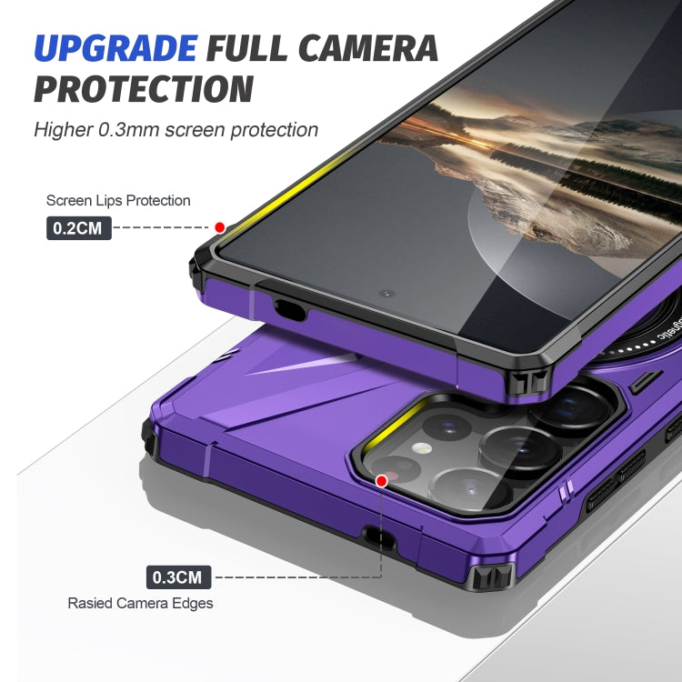For Samsung Galaxy S25 Ultra 5G MagSafe Magnetic Shockproof Phone Case with Ring Holder