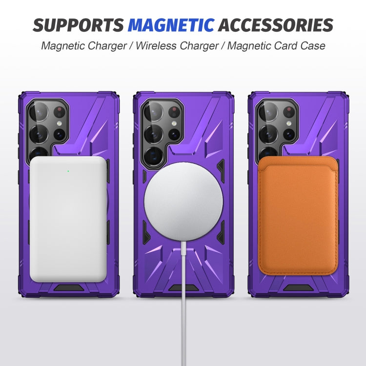 For Samsung Galaxy S25 Ultra 5G MagSafe Magnetic Shockproof Phone Case with Ring Holder