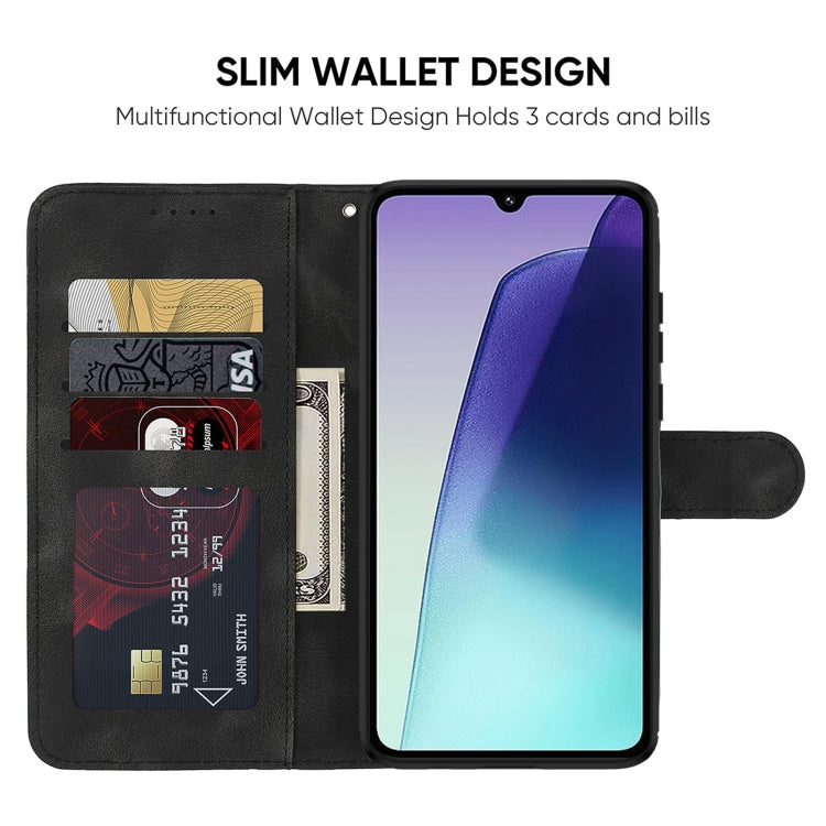 For Redmi 14C 4G Skin Feel Geometric Lines Leather Phone Case