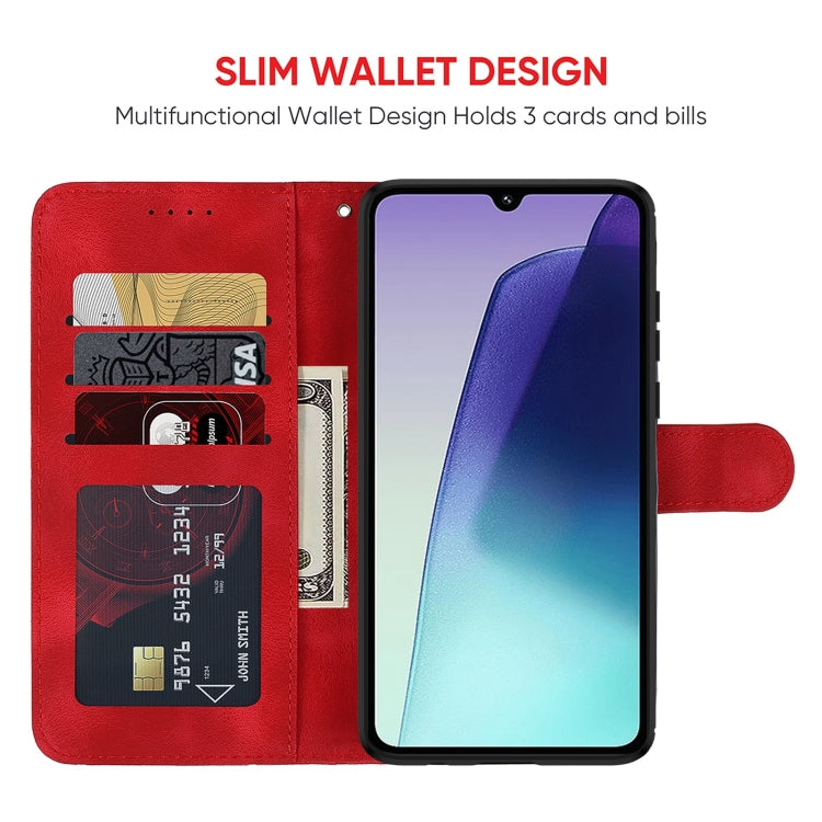 For Redmi 14C 4G Skin Feel Geometric Lines Leather Phone Case