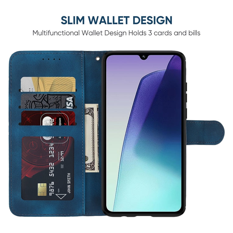 For Redmi 14C 4G Skin Feel Geometric Lines Leather Phone Case