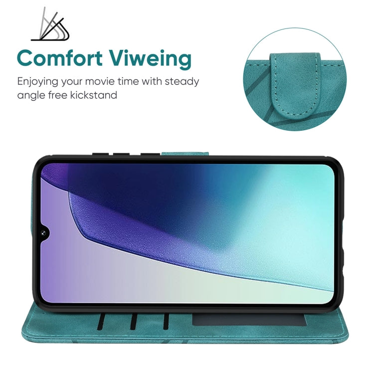 For Redmi 14C 4G Skin Feel Geometric Lines Leather Phone Case
