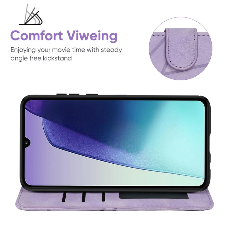 For Redmi 14C 4G Skin Feel Geometric Lines Leather Phone Case
