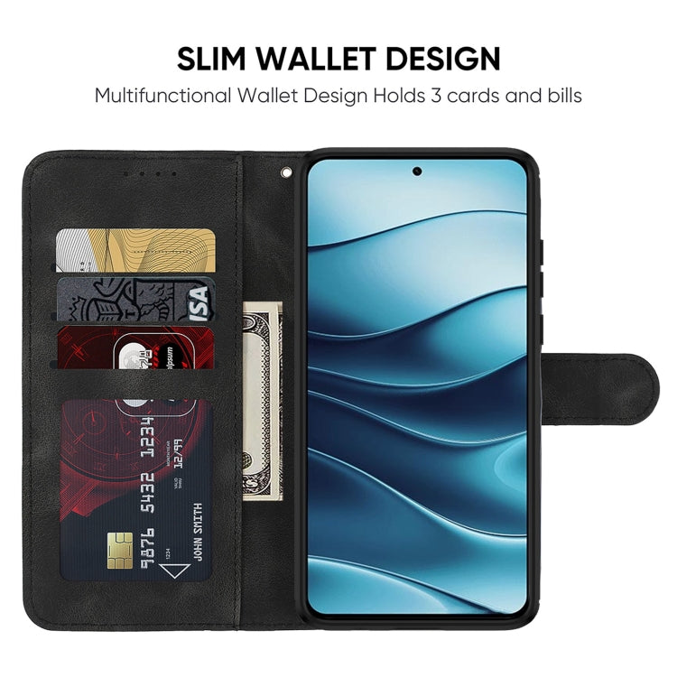 For Redmi Note 14 5G Skin Feel Geometric Lines Leather Phone Case