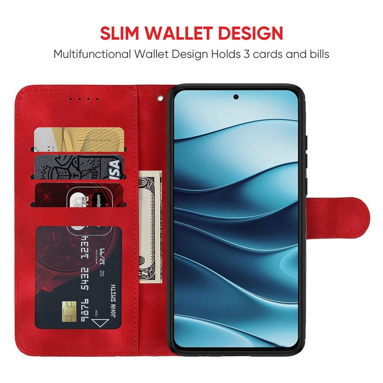 For Redmi Note 14 5G Skin Feel Geometric Lines Leather Phone Case