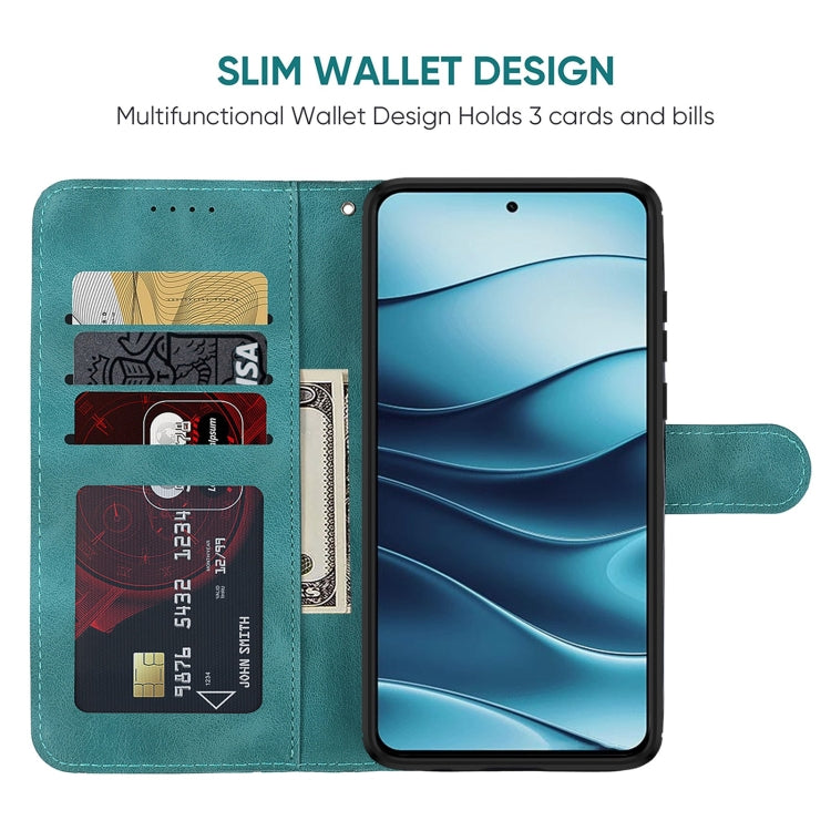 For Redmi Note 14 5G Skin Feel Geometric Lines Leather Phone Case