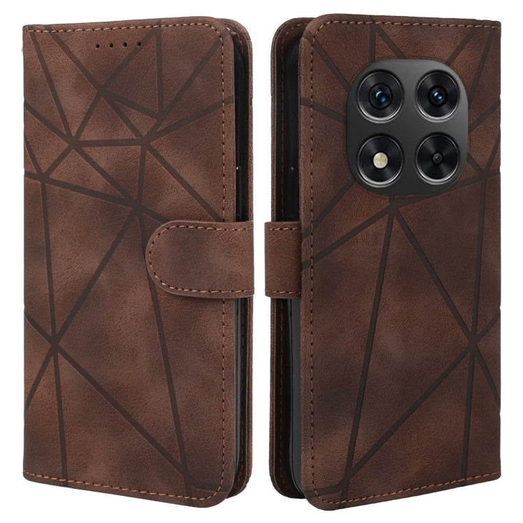 For Redmi Note 14 Pro 5G Skin Feel Geometric Lines Leather Phone Case